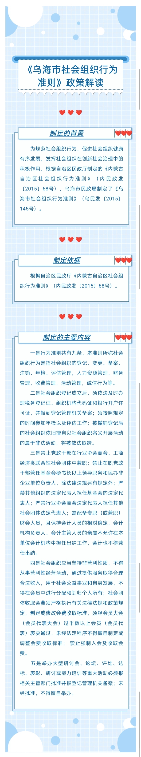 《乌海市社会组织行为准则》政策解读